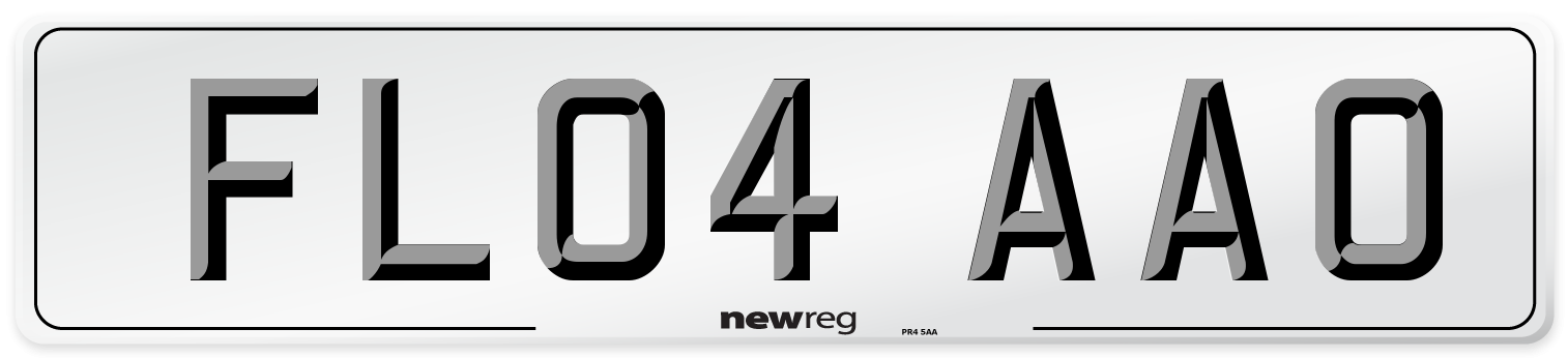 FL04 AAO Number Plate from New Reg